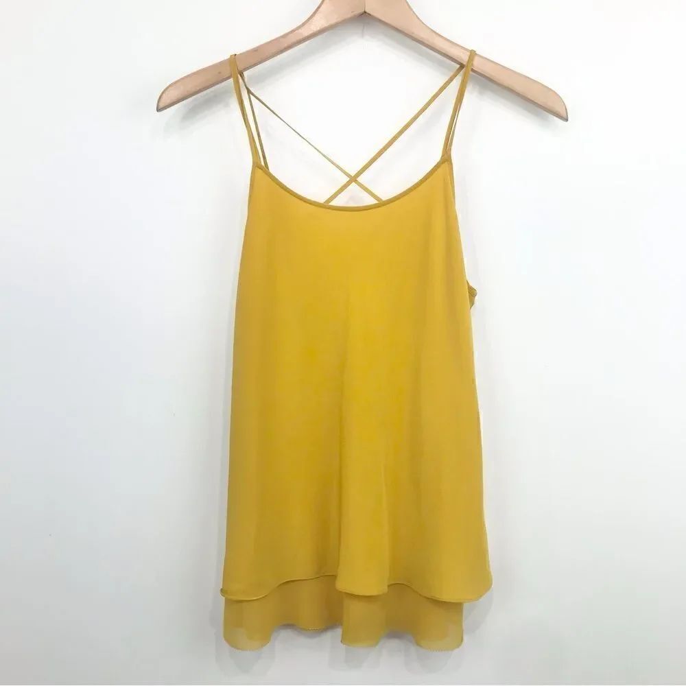 OliviaโPalermoย Chelseaโ28โ100%โSilkโSunflowerโYellowโTankโBlouse